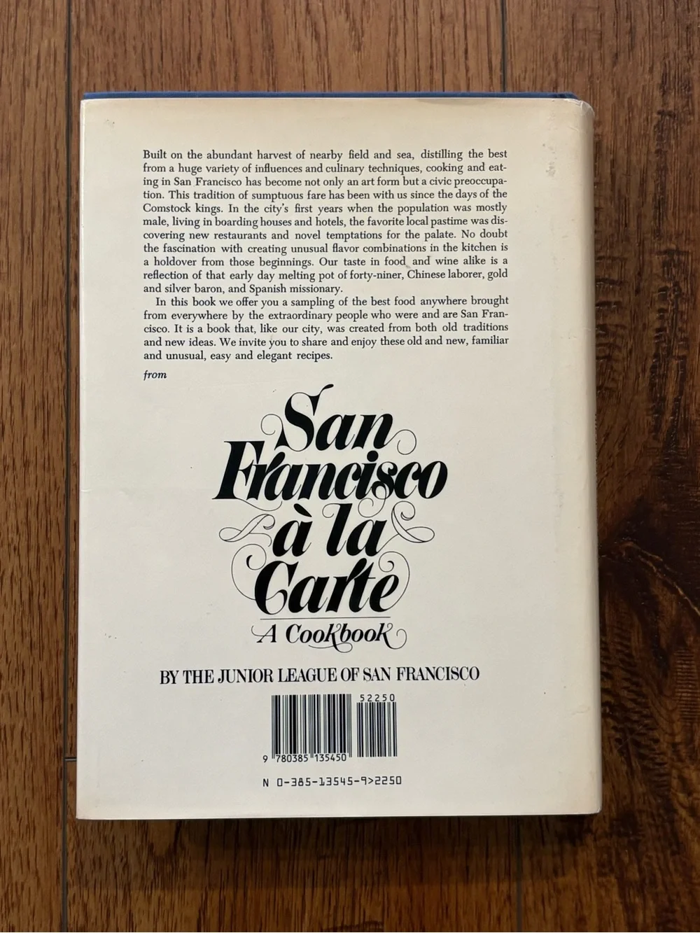 Vintage 1979 San Francisco à la Carte Cookbook Junior League HC